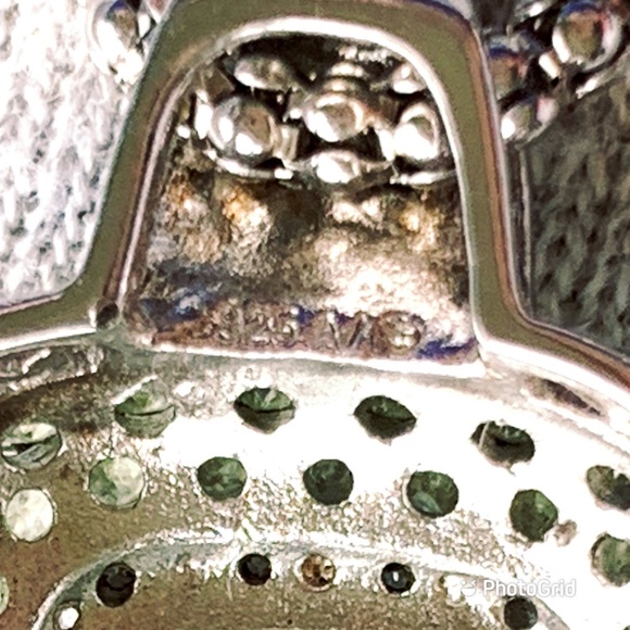 Green quartz and Peridot 925 Pendent Braided 925 Chain - Picture 6 of 12